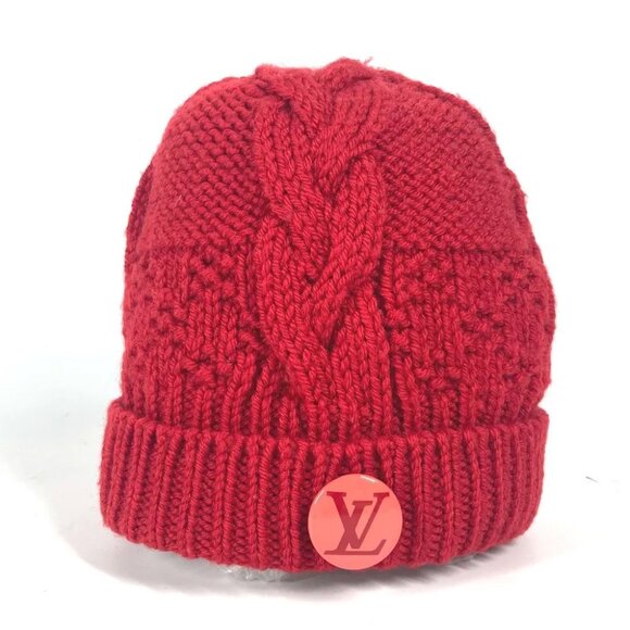 LOUIS VUITTON With can badge Pone Constance beanie hat knit hat knit cap - Picture 1 of 10